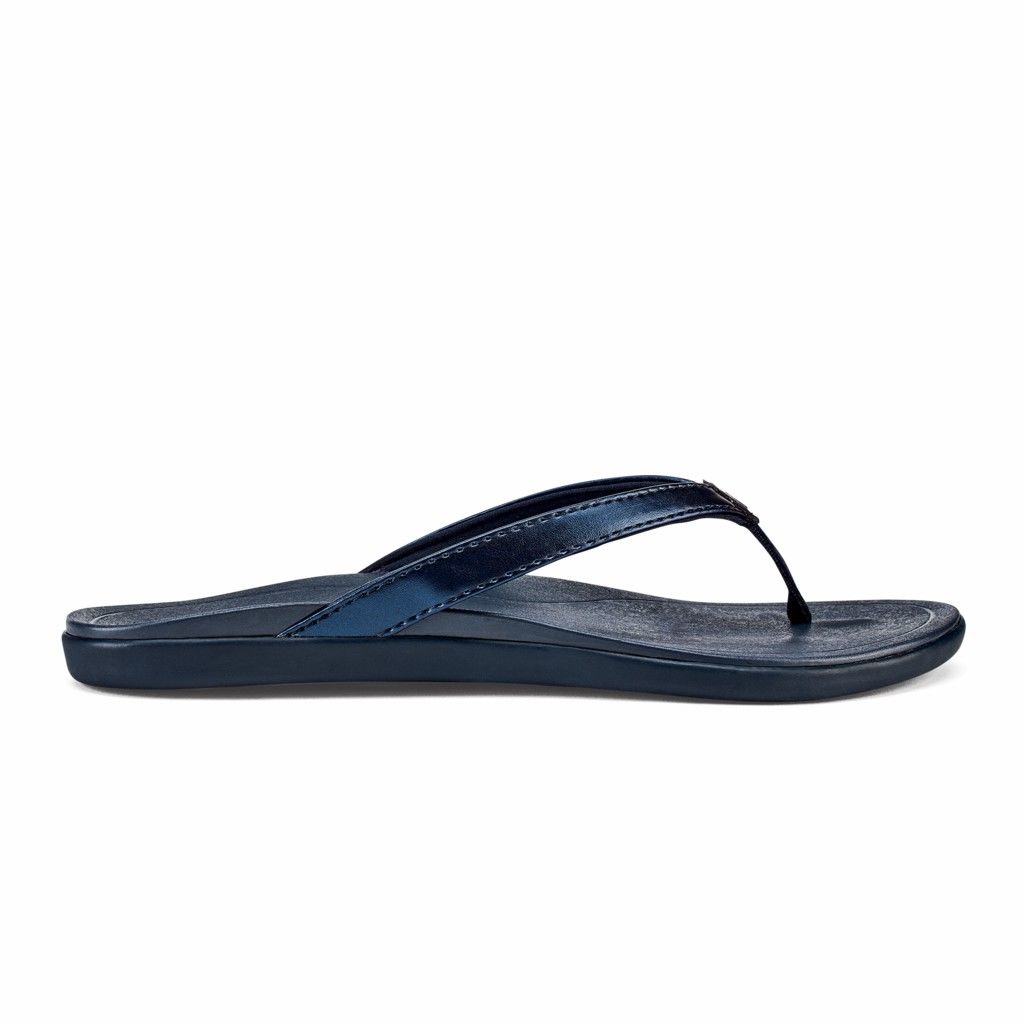 Olukai Women's Hoopio Flip Flop - Deepest Depths US871-504